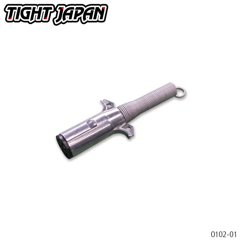 0102-01 TIGHTJAPAN 7極ハーネスコネクター アルミ製 7極 トレーラー側 電気配線 配線プラグ MAXトレーラー タイトジャパン | 