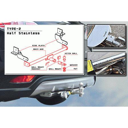 スペーシアカスタム TIGHTJAPAN タイトヒッチ ハーフステンレス