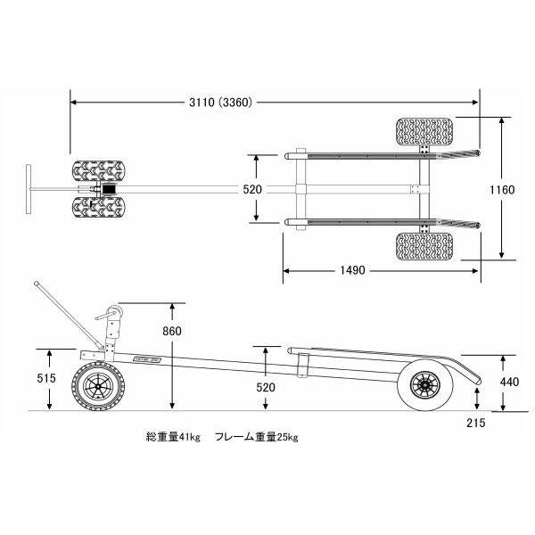 J-2800J ジェットバンク 前輪ワイド SUV・LRVタイプ 水上バイク
