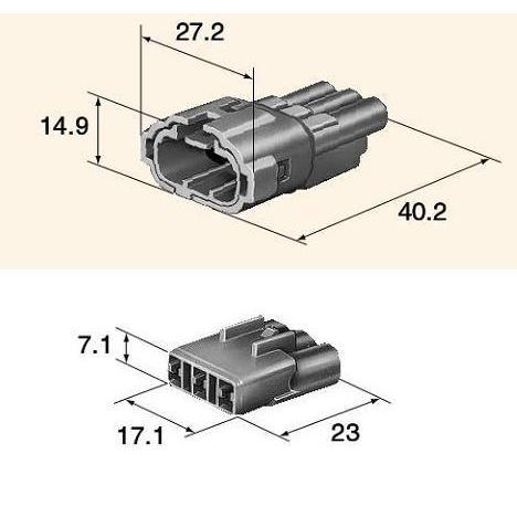 防水カプラー 3ピン JL2713Y 配線 配線パーツ コネクター 防水 ジェットスキー 水上バイク マリンジェット |  | 01