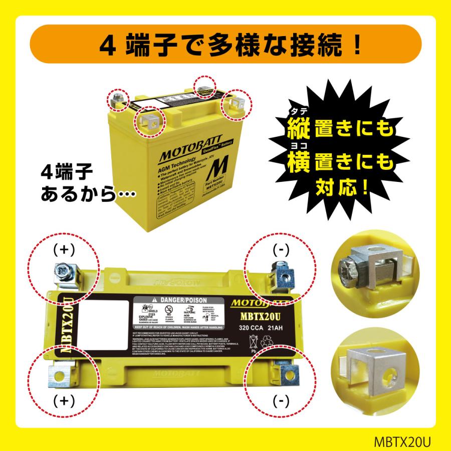 MOTOBATT MBTX20U バッテリー & MBPDCWBチャージャーセット 初期充電済 即使用可能 メンテナンスフリー 水上オートバイ ジェット モトバット |  | 07