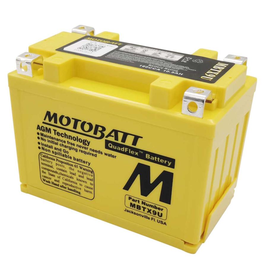 MOTOBATT バッテリー MBTX9U モトバット バイク オートバイ モーターサイクル 初期充電済 即使用可能 メンテナンスフリー |  | 01