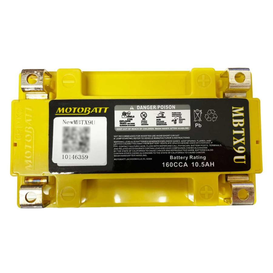 MOTOBATT バッテリー MBTX9U モトバット バイク オートバイ モーターサイクル 初期充電済 即使用可能 メンテナンスフリー |  | 03