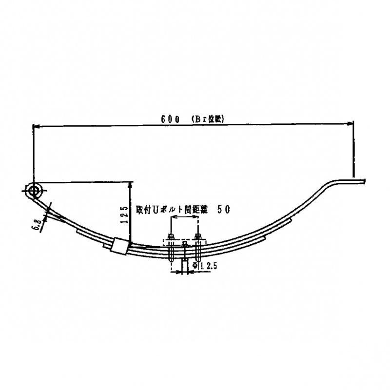 SOREX（ソレックス） リーフスプリング NX ~ 14F 用 トレーラーパーツ