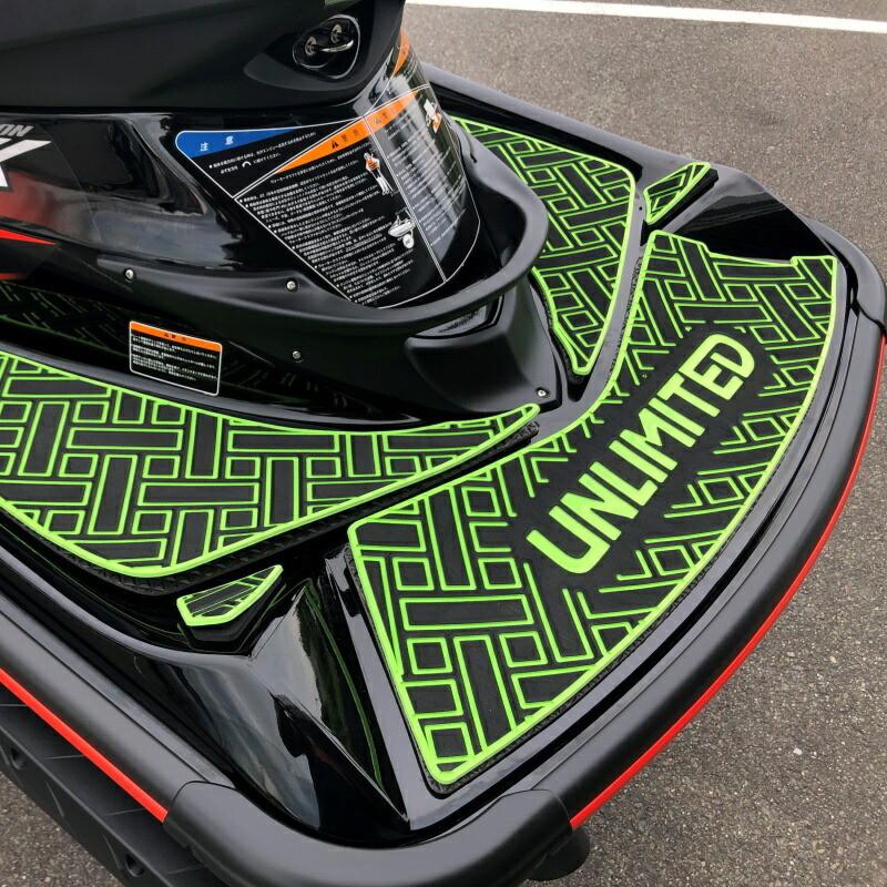 デッキマット テープ付き ULTRA用 レクタングル　UNLIMITED UL51031 Kawasaki　専用　ジェットスキー｜jsptokai｜02