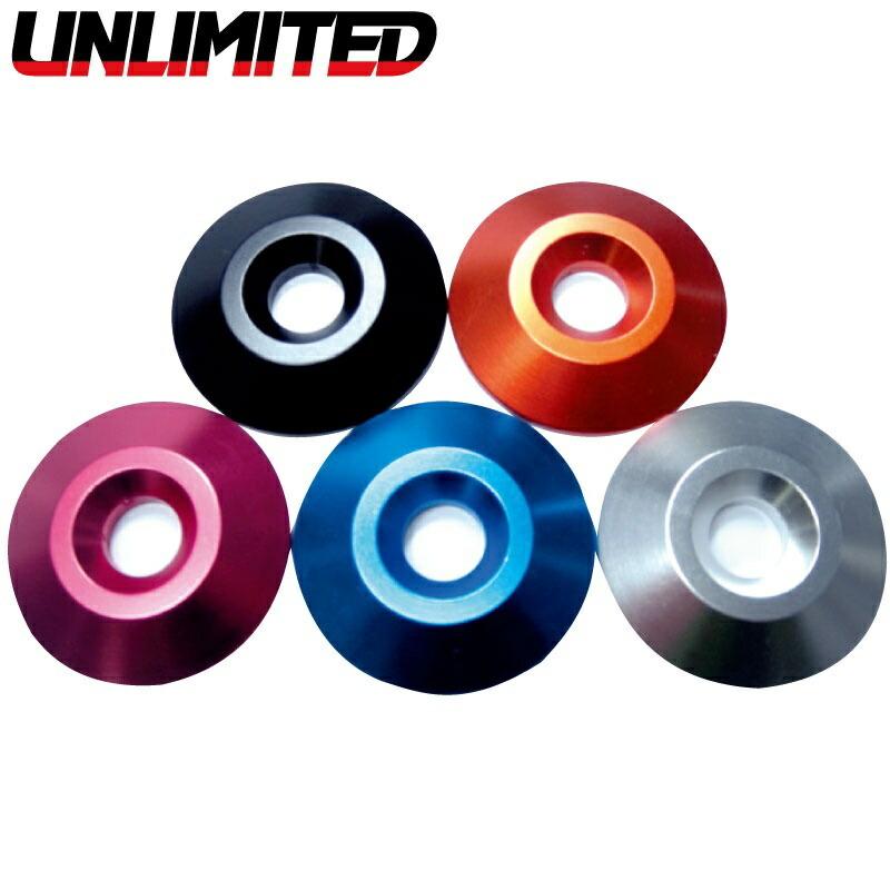 UNLIMITED（アンリミテッド） ロゼットワッシャー 1枚入 黒 赤