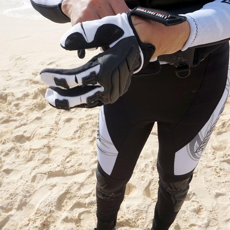 バイクグローブ Mサイズ　ホワイト&ブラック UNLIMITED アンリミテッド グローブ メンズ レディース スマホ