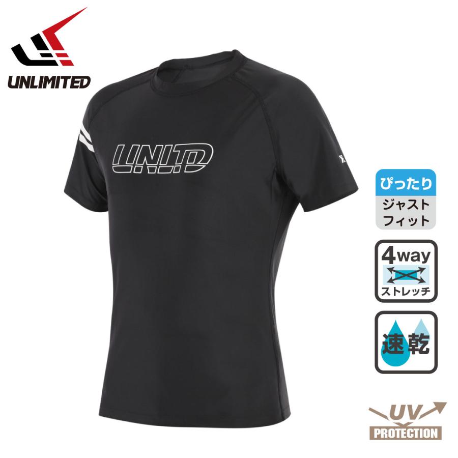 2025新作 UNLIMITED ラッシュガード HYDRO RASH GUARD 半袖 紫外線対策 ショートスリーブ ジェットスキー 黒 S-XXL ULR0622 |  | 12
