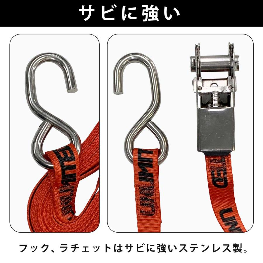UNLIMITED アンリミテッド ラッシングベルト ステンレス　トレーラー ジェットスキー ラッシング ボートバックル ULT231 | UNLIMITED | 06