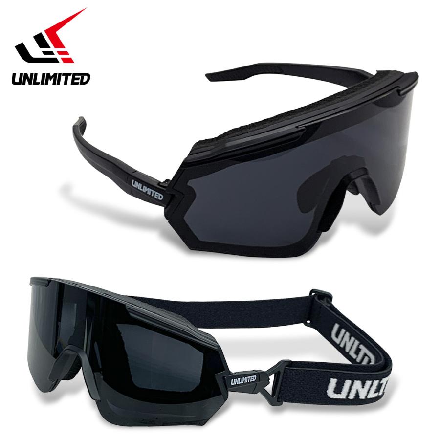 UNLIMITEDアンリミテッド サングラス ゴーグル 偏光 2WAY ハイブリッド