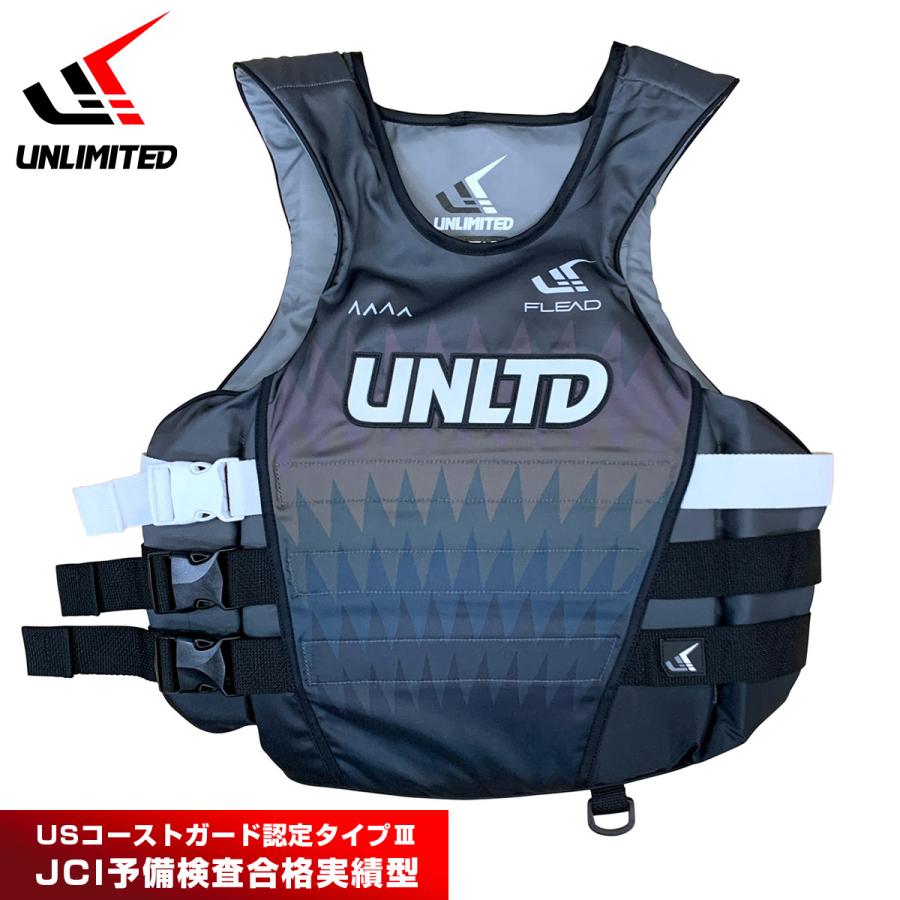 UNLIMITED ライフジャケット 大人用 ジェットスキー FLEAD S/E サイドエントリー ライフベスト アンリミテッド UV0703 2026新作の画像
