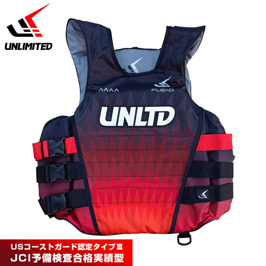 UNLIMITED ライフジャケット 大人用 ジェットスキー FLEAD S/E サイドエントリー ライフベスト アンリミテッド UV0703 2026新作の画像