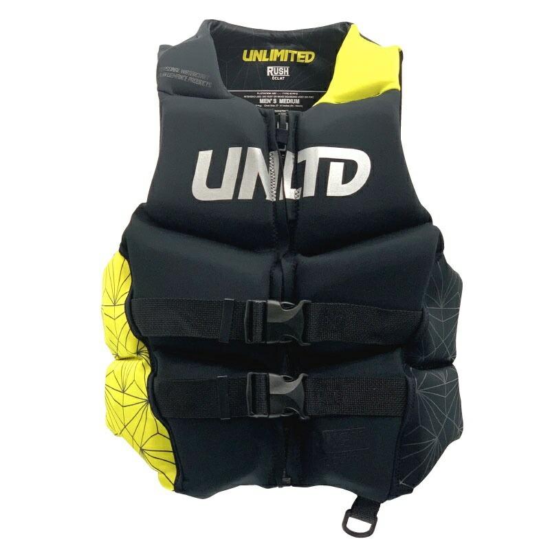 緑色 ナイロン ライフジャケット 前開きタイプ２点セット UNLIMITED（アンリミテッド） ライフジャケット 大人用 ジェットスキー