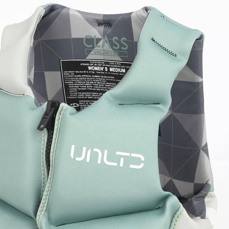 2025新作 UNLIMITED CLASS 女性用 ライフジャケット 小型特殊 黒/緑