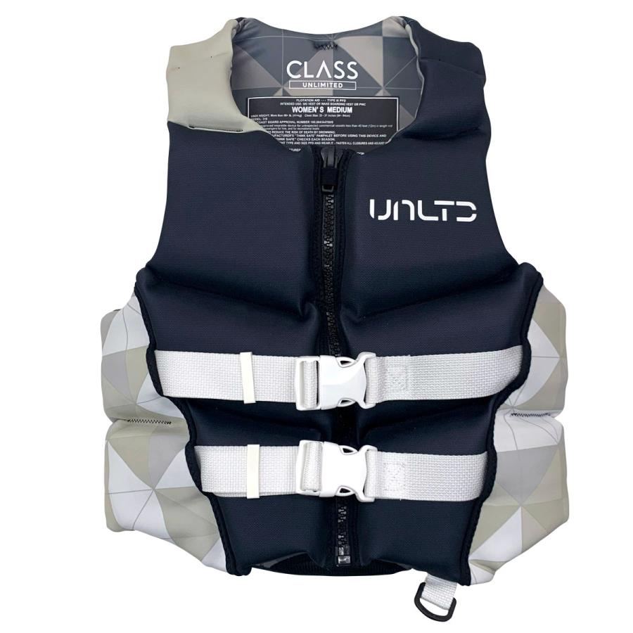 2025新作 UNLIMITED CLASS 女性用 ライフジャケット 小型特殊 黒/緑