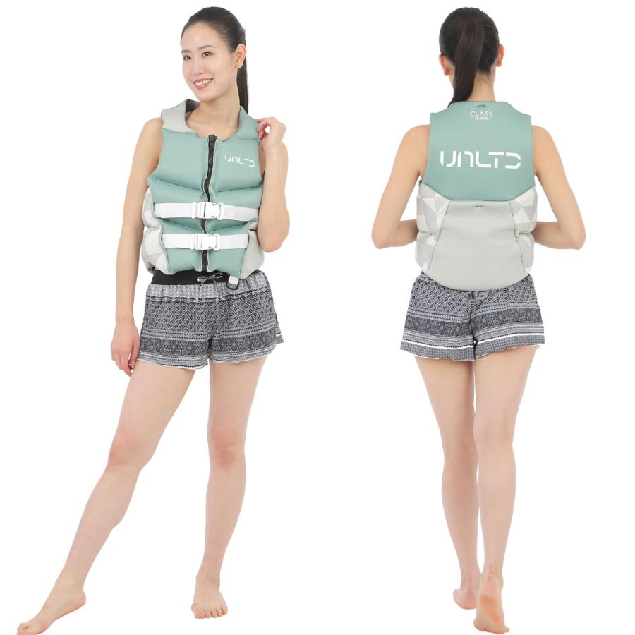 2025新作 UNLIMITED CLASS 女性用 ライフジャケット 小型特殊 黒/緑