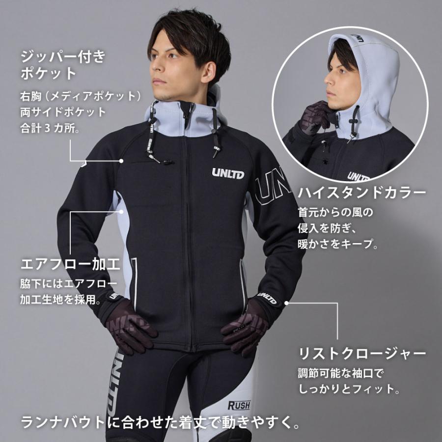 2025新作 UNLIMITED RUSH TOUR COAT ラッシュ ネオプレン ツアーコート ユニセックス ウエット素材 マリンスポーツ アウトドア UWC0615 |  | 07