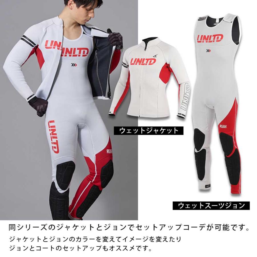 2025新作 UNLIMITED RUSH ロングジョン メンズ ウェットスーツ 黒/白/ティール/ピンク XS-XLW UWJ0610 |  | 19
