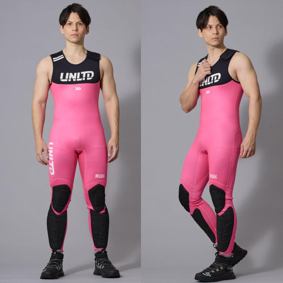 2025新作 UNLIMITED RUSH ロングジョン メンズ ウェットスーツ 黒/白/ティール/ピンク XS-XLW UWJ0610 |  | 12