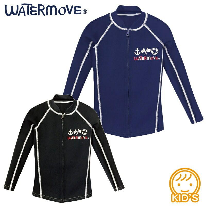 WATERMOVE キッズ ウェットジャケット こども用 子供用 ウェットスーツ 黒/紺 120-150cm WWT-361 | 
