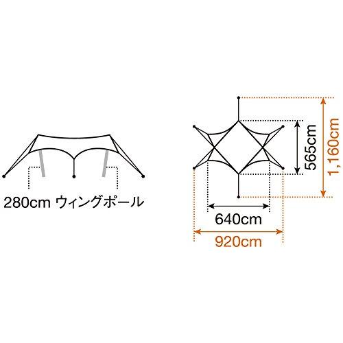 スノーピーク(snow peak) HDタープ シールド ヘキサエヴォ Pro. TP-250R TP 250R 本体 80×20×20 cm