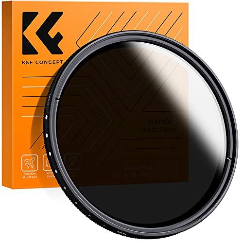 K&F Concept 52mm 可変NDフィルター ND2-ND400レンズフィルター 減光