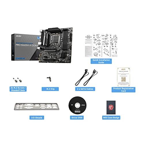 MSI PRO B660M-A DDR4 マザーボード Micro-ATX [Intel B660チップ