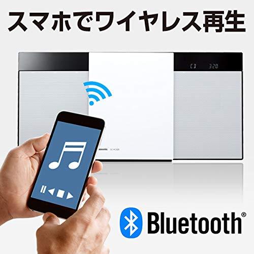 パナソニック ミニコンポ FM/AM 2バンド Bluetooth対応 USBメモリー録音機能搭載 SC-HC320-W mm SC HC320 ホワイト ステレオミニ φ3