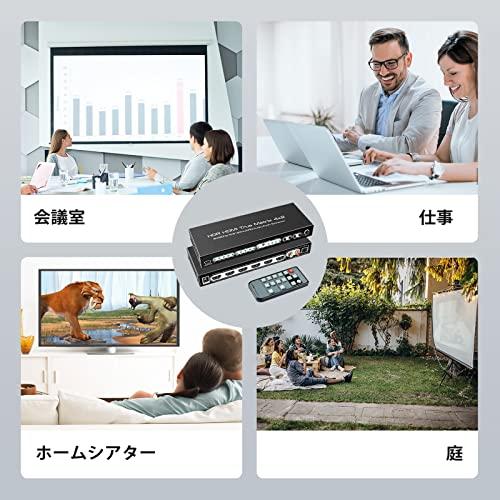avedio links 8K HDMIマトリックス 4入力2出力 HDMI 2.1 4k120Hz切り替え器 音声分離器 (光デジタル・L/R 8K HDMIマトリックス HDMI