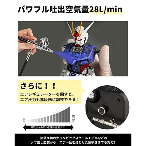 USED urlife HPADC 2色 エアブラシ コンプレッサー 2本エアブラシを同時に使用できる 色替え時間の短縮 コンプレッサー エアブラシ用 パ 【2169177447】(11279円)