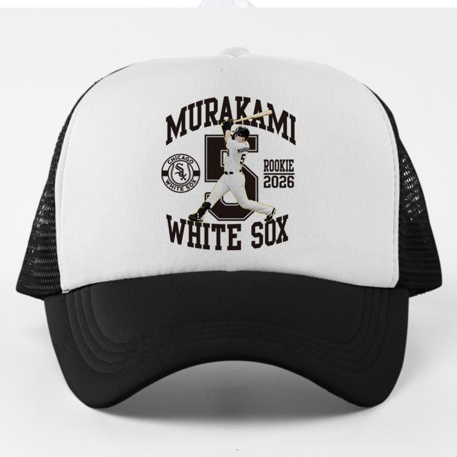 村上宗隆 キャップ ホワイトソックス MLB 応援 グッズ プレゼント 人気