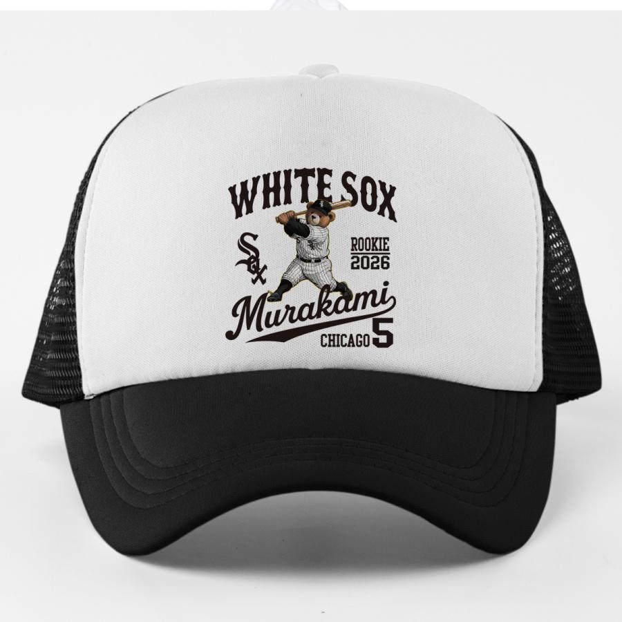 村上宗隆 キャップ ホワイトソックス MLB 応援 グッズ プレゼント 人気