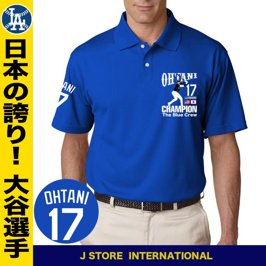 大谷翔平 ポロシャツ 大谷グッズ ゴルフ ドジャース MLB メンズ 大きい