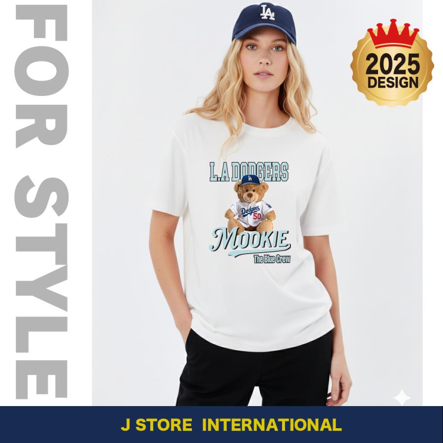 ムーキー・ベッツ グッズ ドジャース Tシャツ 応援 ベア柄 名入れ対応