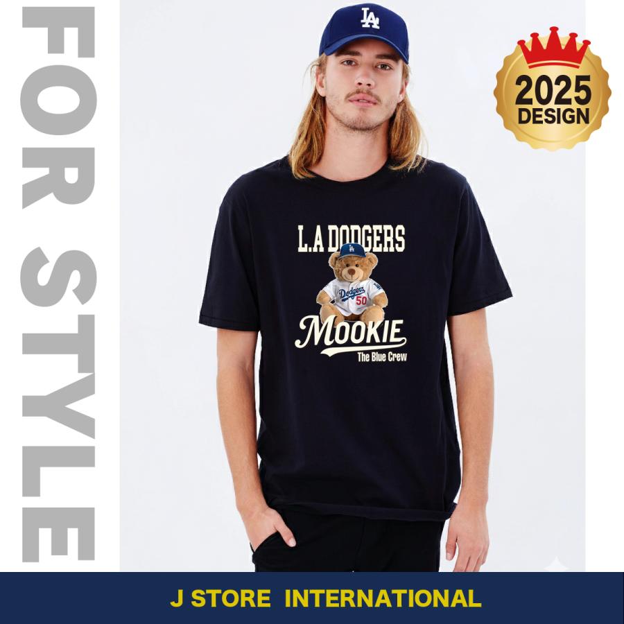 ムーキー・ベッツ グッズ ドジャース Tシャツ 応援 ベア柄 名入れ対応