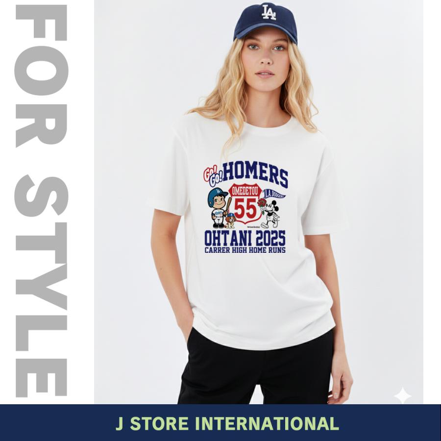 大谷翔平 グッズ Tシャツ ドジャース 応援 55号 ホームラン 記念