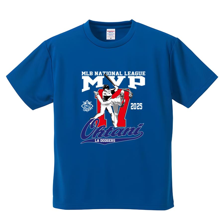 ドジャース 大谷翔平 ワールドシリーズ 2025 優勝TシャツブルーLサイズ 大谷翔平 グッズ Tシャツ 2025 MVP 記念 ワールドシリーズ 優勝