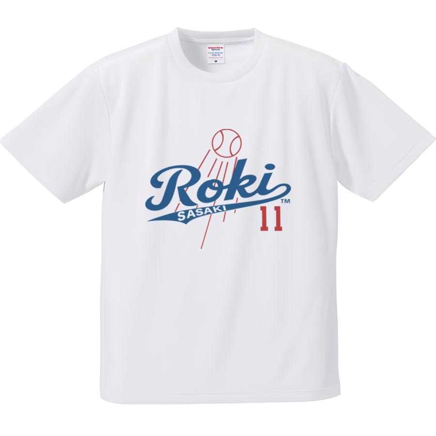 佐々木朗希 Tシャツ MLB ドジャース 速乾ドライ 大きいサイズ キッズ