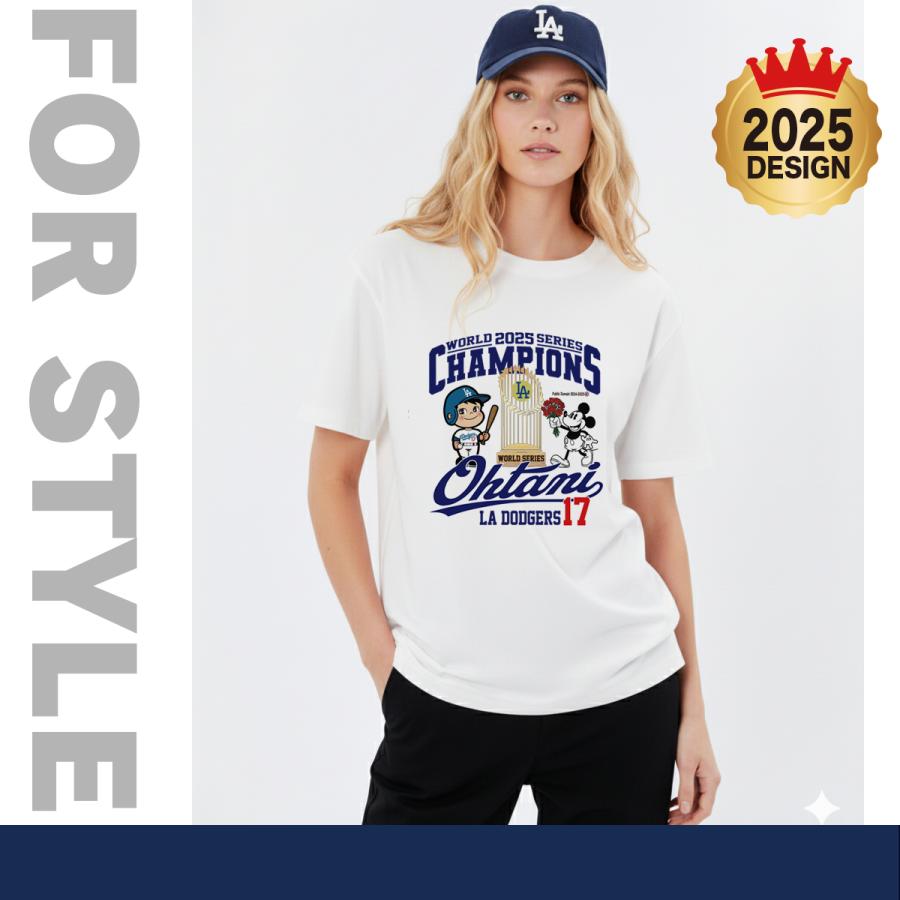 大谷翔平／ロサンゼルス・ドジャース／ワールドシリーズ優勝／Tシャツ／Lサイズ Fanatics 2025 ロサンゼルス・ドジャース 大谷翔平 ワールドシリーズ