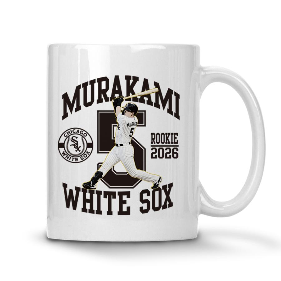 村上宗隆 マグカップ 名入れ ホワイトソックス MLB 応援グッズ 陶器製
