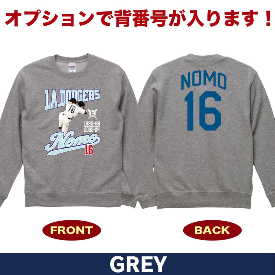 野茂英雄 グッズ トレーナー スウェット ドジャース トルネード 16