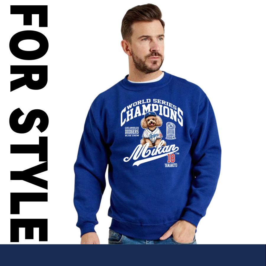 山本由伸 グッズ トレーナー スウェット メンズ mlb ドジャース 大きい