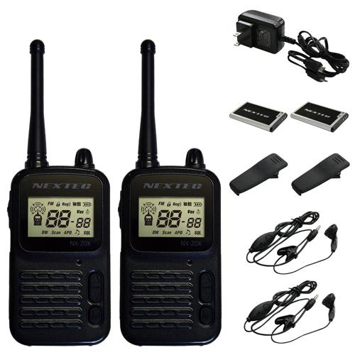 特定小電力トランシーバー NX-20X BK NEXTEC 2台セット イヤホンマイク