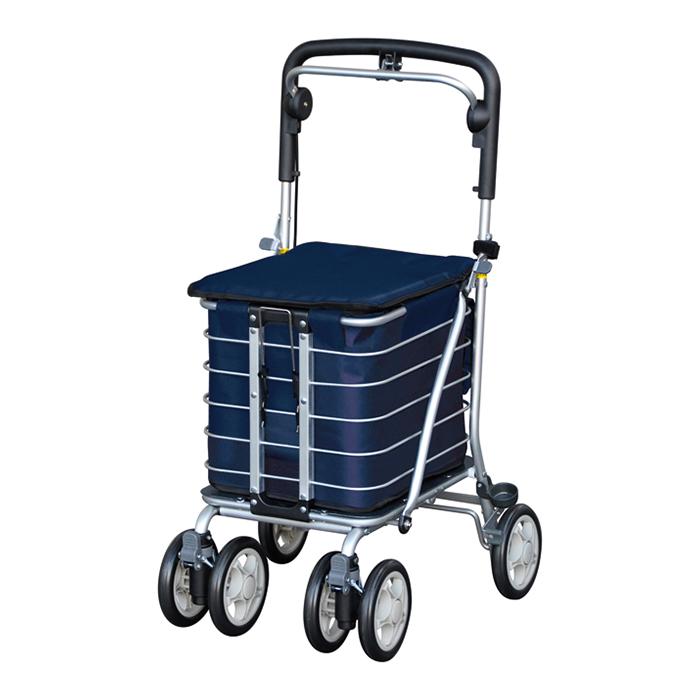 JTC CARE アルミワゴン MS 135 シルバーカー ブルー 座れるワゴン