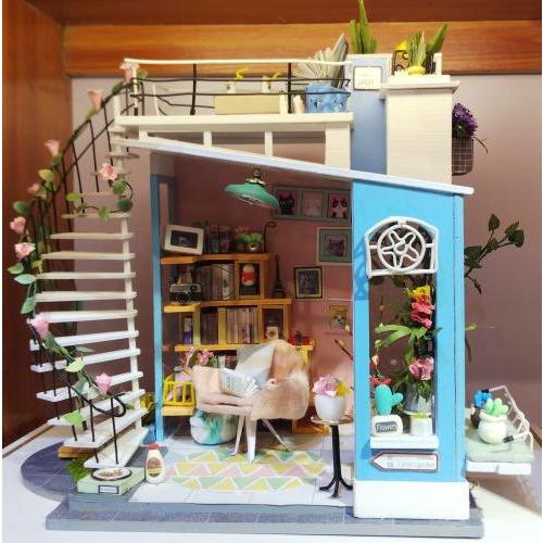 送料無料 外階段 ロフト付 Diy木製ドールハウスミニチュアハウス 手作りキットセット ミニチュアコレクション 工具 ミニチュア オモチャ 知育玩具 男の子 女 Diyhm4 Jtc Mall 通販 Yahoo ショッピング