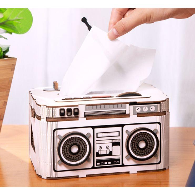 ティッシュケース ステレオラジオ ティッシュボックス 木製 Diy 卓上収納ケース インテリア 収納ラック クラフト ギア ミニチュア オモチャ 知育玩具 男の子 女 Diytc1 Jtc Mall 通販 Yahoo ショッピング