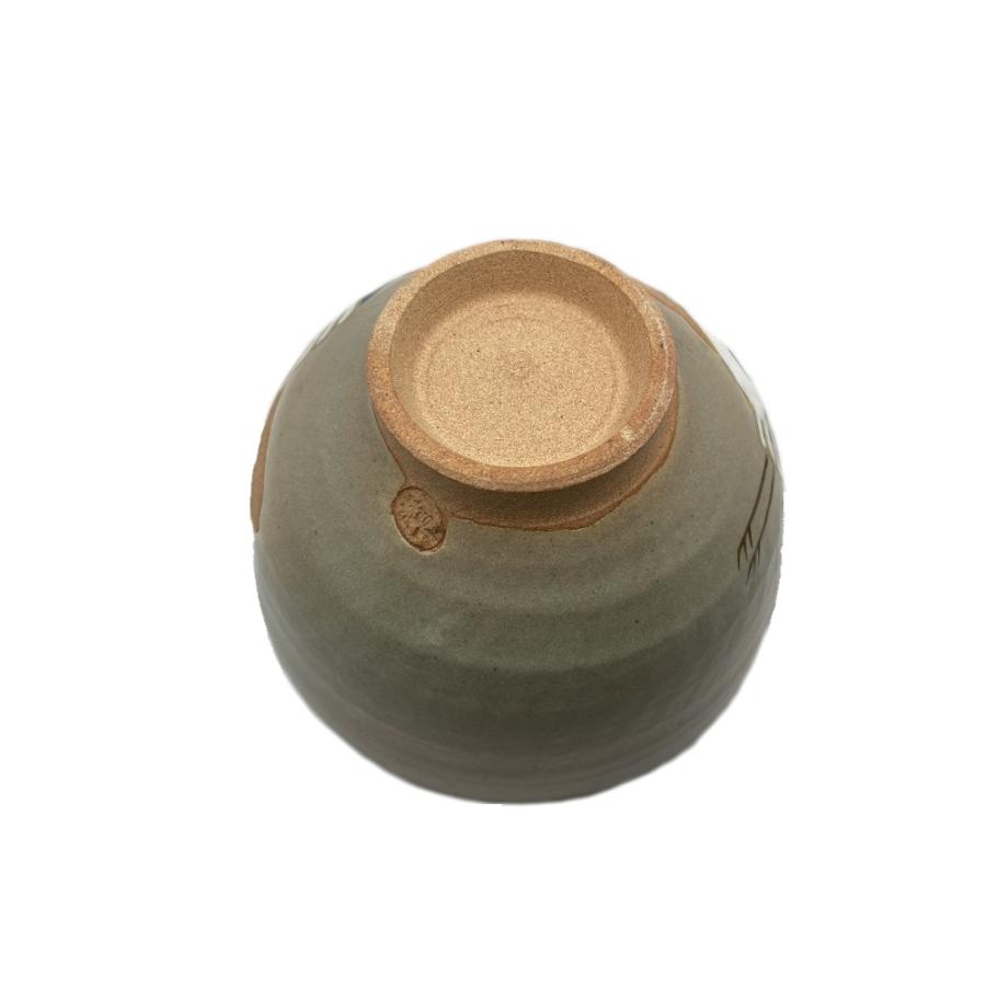 茶道具 ◇ 抹茶碗 「 灰釉 鶴絵 」 巌窯 【公式通販】