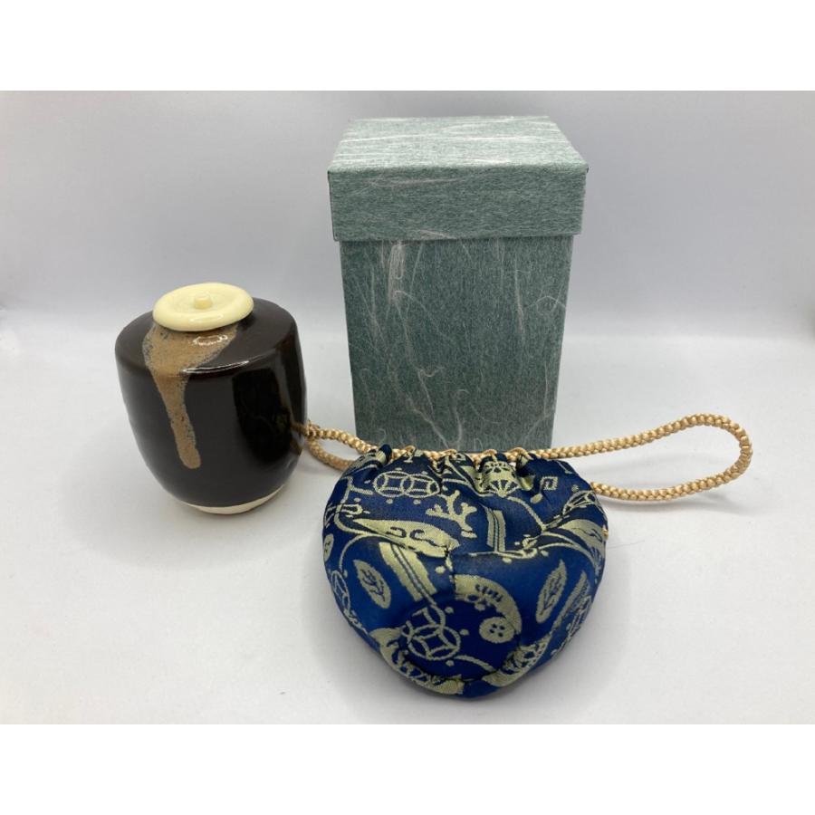 茶道具 【 肩衝茶入 仕覆 扇面宝尽 】 : J・tea-store らく茶 ヤフー店