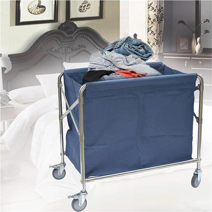 耐荷重200kg】折りたたみ式 リネンカート 大容量 静音キャスター