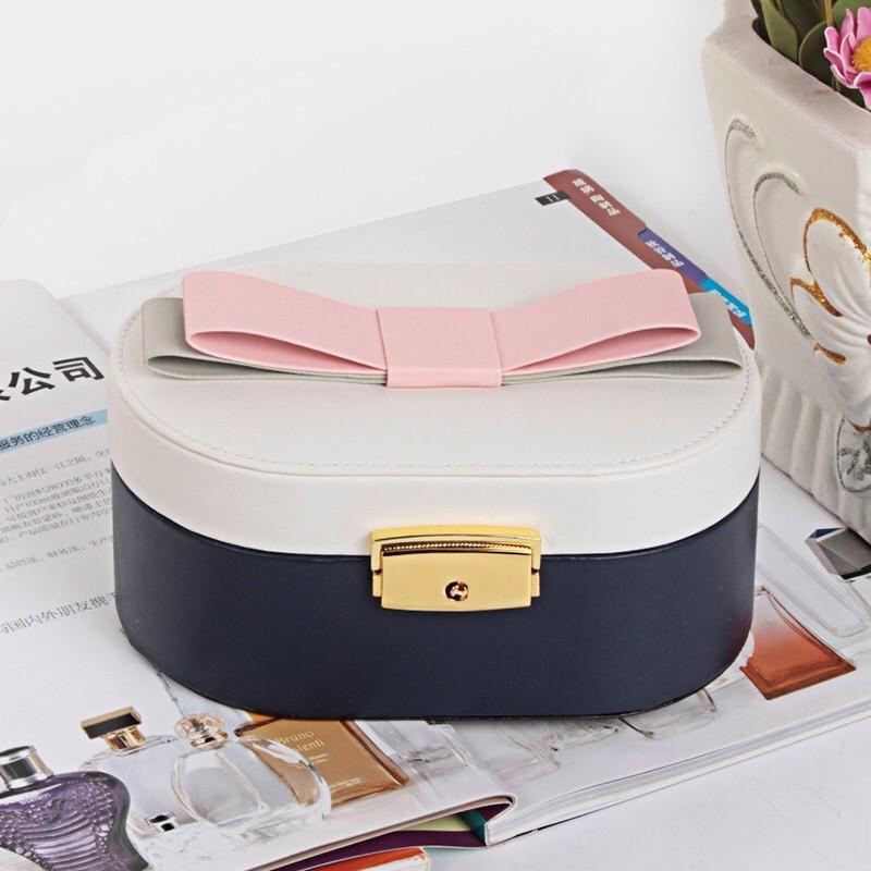 ジュエリーボックス アクセサリーケース ミラー付き 2段式 大容量 クリスマス プレゼント 高級感 お洒落 旅行用 便利グッズ 005y Yilin 通販 Yahoo ショッピング